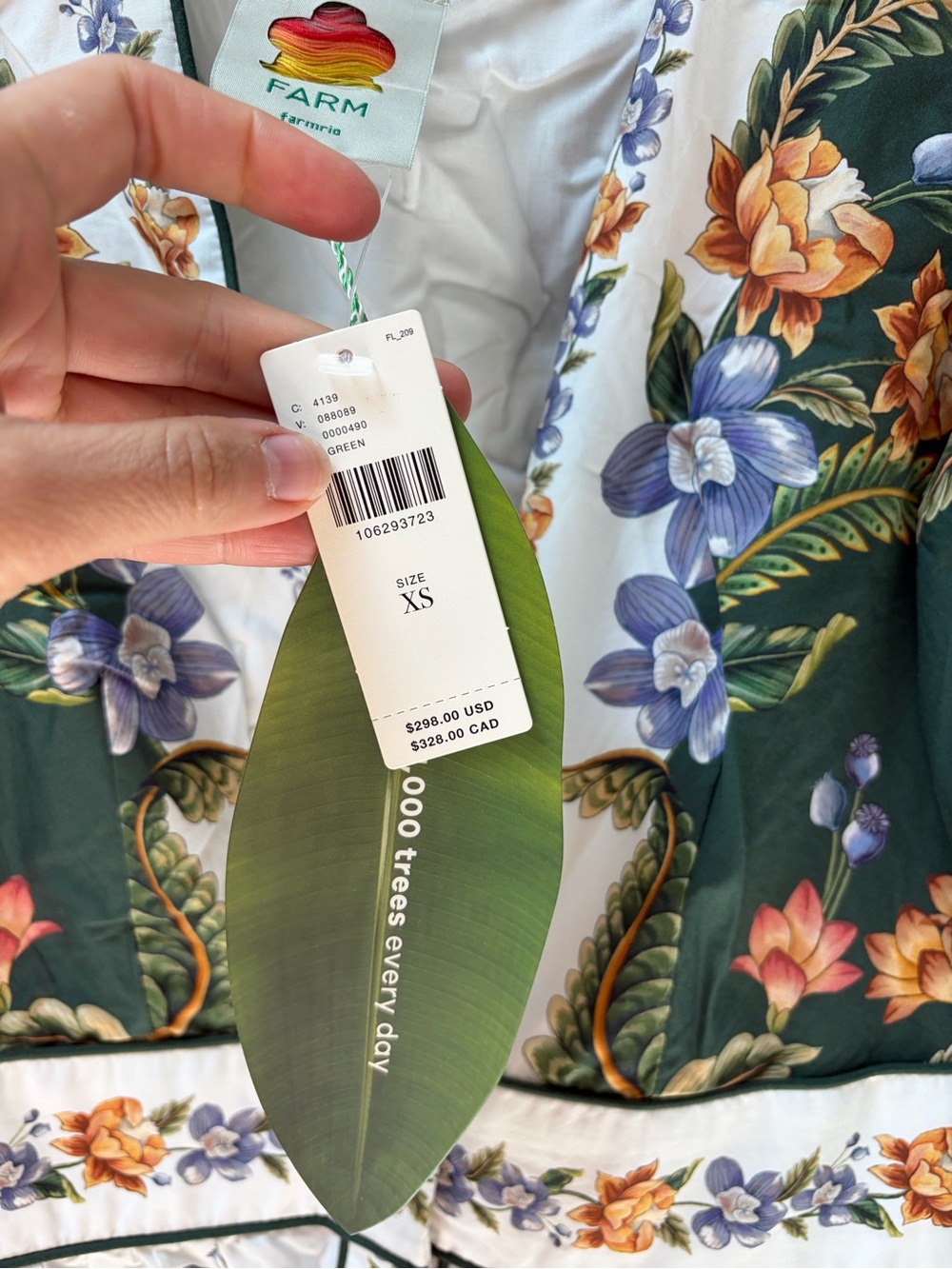NWT Farm Rio Nature long sleeve maxi dress - Picture 6 of 7